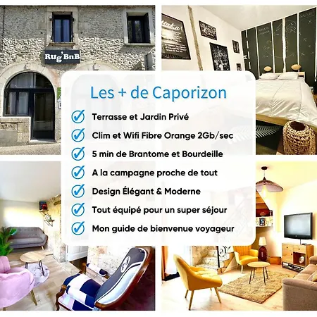 Caporizon-rug'bnb Gite-brantome-6 Personnes * Biras